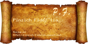 Pinzich Fidélia névjegykártya