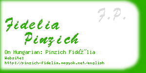 fidelia pinzich business card